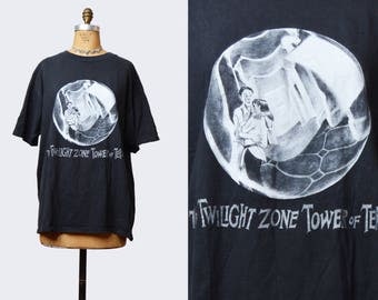Vintage 90s Disney World Shirt Twilight Zone Tower of Terror TShirt / 1990s Cartoon Retro T Shirt Extra Large xl xxl