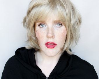 SALE Short wig | Short Blonde wig, Ash Blond wig | Short Wavy wig, Natural blonde wig | Bob wig, alopecia wig, cancer wig | August Rain