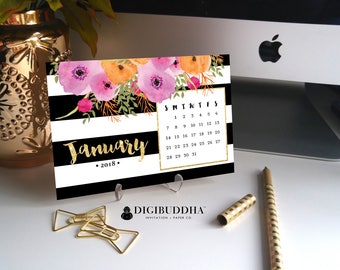 small desk calendar 2018