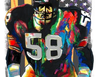Jack Lambert Pittsburgh Steelers Middle Linebacker Pro Football Sports POSTER From Original Jack Lambert Pittsburgh Steelers Middle Linebacker Pro Football Sports POSTER From Original
