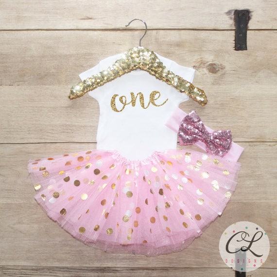 First Birthday Tutu Outfit / Baby Girl Clothes 1 Year Old