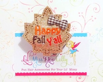Fall Badge Reel-Happy Fall Yall ID Badge-Glitter ID Badge-Fall Badge Reel-Retractable ID Badge Holder-Badge Reel Clip-Nurse Badge (Set of 1)