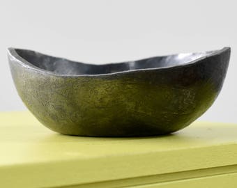Personalized Wabi-Sabi Bowl, irons anniversary gift, hand forged wedding gift, 11th anniversary, 6th anniversary gift