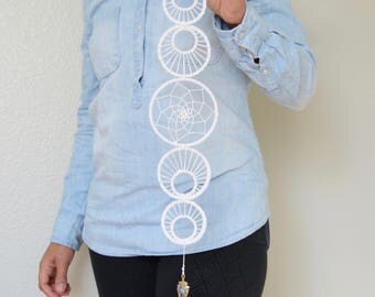 Moon Phase Wedding Shower Gift - White Moon Phase Wall Hanging - Phases of the Moon Dreamcatcher - White Modern Boho Decor - Boy Nursery