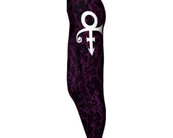 Prince Leggings - Prince, Yoga Leggings, 80's Leggings, Prince Costume, Halloween Costume, Costume Party