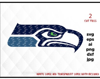 Seattle Seahawks SVG PNG DXF Logo Layered Vector Cut File Silhouette Cameo Cricut Design Template Stencil Vinyl Decal Heat Transfer Iron on