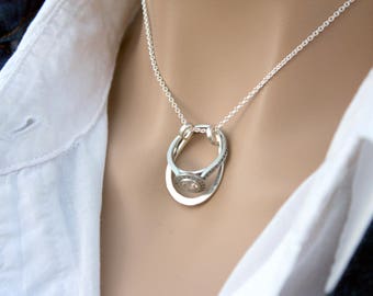 horseshoe ring holder necklace wedding or engagement ring holder pendant - Wedding Ring Necklace Holder horseshoe ring holder necklace wedding or engagement ring holder pendant - Wedding Ring Necklace Holder