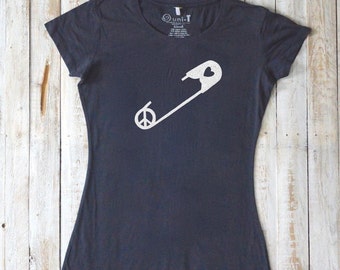 Safety Pin Shirt, Anti Trump Shirt, Anti Racism T-shirt, Women's Peace Tshirt, Activist T Shirt, Bamboo Clothing, Organic Clothing