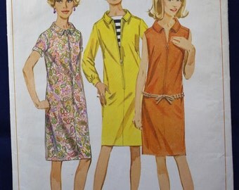 Vintage Sewing Pattern for a 1960's Dress in Size 14 - Simplicity 6864