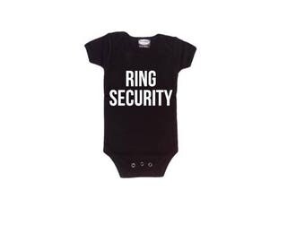 Ring Security Onesie, Ring Bearer Onesie, Wedding Onesie, Gift for Ring Bearer, Funny Wedding, Ring Bearer Shirt, Ring Security Shirt, Boy