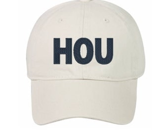 HOU Houston Hat | Embroidered Baseball Cap, HTOWN Hat, Unstructured Hat, Houston Strong, City Code Hat, Houstonian Hat, Aviation Hat