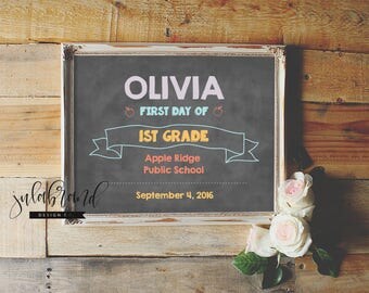 FIRST day of SCHOOL - Editable PDF Design