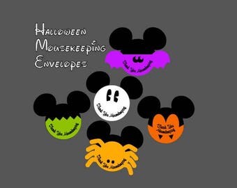 Restocked!! Our Original Set of 5 Halloween Mousekeeping Envelopes