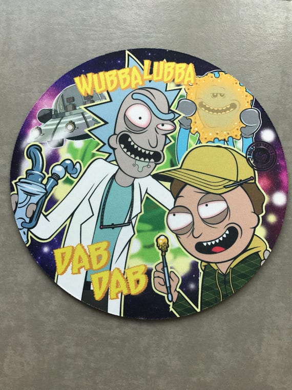 Roilty Rick and Morty 8in Round Dab Pad