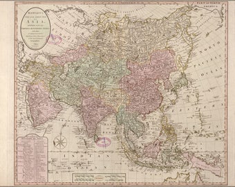 Map Of Asia From The 1500s Japan Borneo New Guinea China India