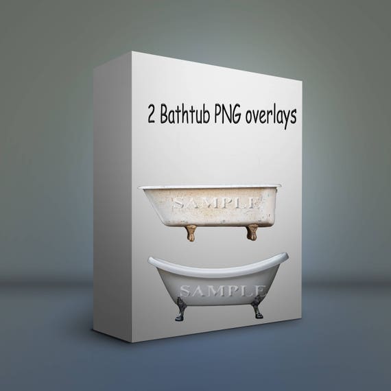 2 PNG Clawfoot tub Overlays