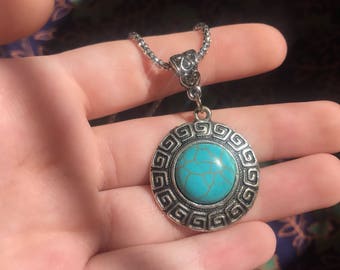 Gold Aztec Turquoise Slab Leather Band w/ Choice of Boho Hat 985n