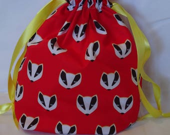 Foxes Sock Size Project Bag| Knitting Bag | Crochet Bag~ TamsCraftyKnits