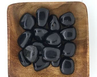 Black Obsidian Tumbled - Tumbled Black Obsidian - Grounding Protection - Root Chakra - Base Chakra - Energy Healing