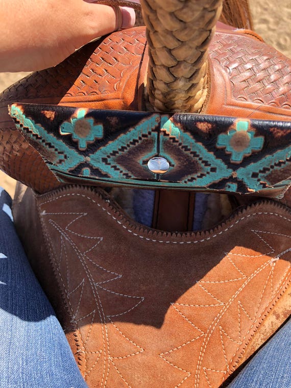 Navajo saddle cell phone holder
