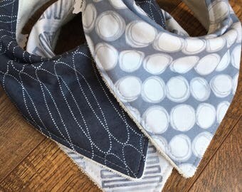 Baby Bandana bib-Neutral Bandana Bib-baby gift-Organic Bamboo Terry Cloth Bib-Drool Bib-Modern bandana bib-Cotton bandana bib-Organic Gift