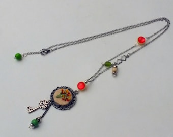 Hand embroidered necklace