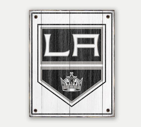 Los Angeles Kings sign Print applied to wood LA Kings fan