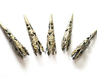 bronze 41x8mm 10 Cup filigree cone