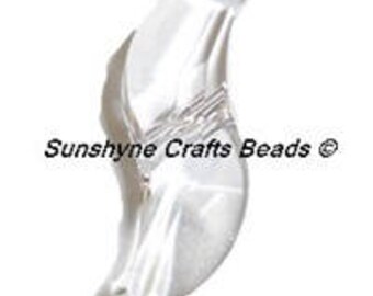 Swarovski Crystal Beads 5525 CRYSTAL Clear 19MM Faceted Wave Bead 1 Piece - Other Colors available