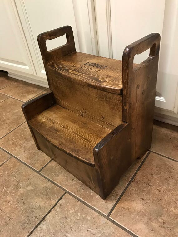 Twostep stool taller with 16 top step height and kick