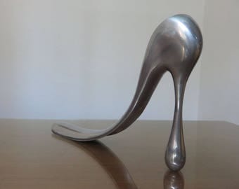 MANOLO BLAHNIK sculpture 1st edition 2004 for HABITAT aluminum cast vintage french aluminum sculpturing
