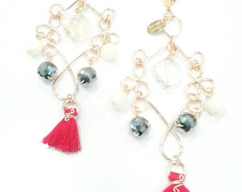 Chronopod earrings +++ tendrils Cronopios