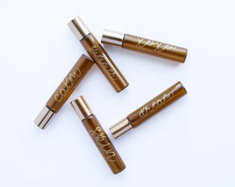 Oil Labels, Essential Oil Labels, 10ml Roller Labels, 5ml Roller Labels, Pretty Decal Labels, Personalized Oil Roller Bottles