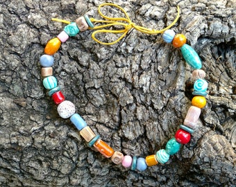 Necklace from ceramic beads/Ожерелье из керамических бусин. Бусы.