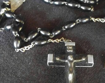 Italian Wooden bead Rosary.