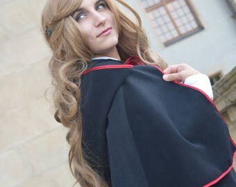 Harry Potter inspired hooded cloak cape coat robe hood hoodie Hogwart Gryffindor Ravenclav Hufflepuff Slytherin cosplay wizard magic gift