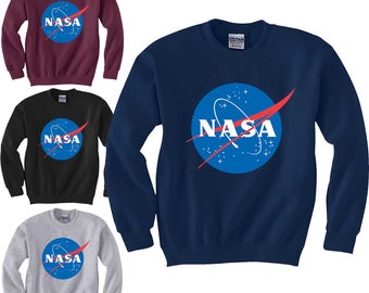 NASA Retro Logo Sweatshirt Insignia Space Science Geek Adult and Youth Sweaters
