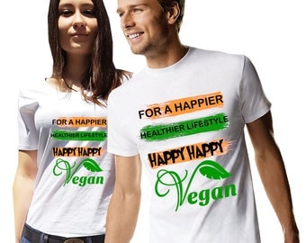 Vegan T-Shirt Vegetarian T Shirt Women's and Men's Shirt Rescue Friends Not Food Happy World Vegan Day Vegan Power