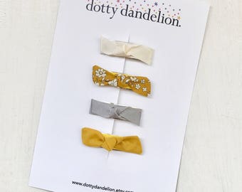 Toddler Hair Clips | Tiny Toddler Clips, Cute Toddler Clips, Tiny Hair Clips, Mustard Hair Clips, Liberty Hair Clips, Liberty of London