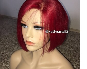 Lace front , Bob cut wig, short wig, bob wig, virgin hair, glueless wig, pixie cut wig, human hair wig, red wig, curly wig