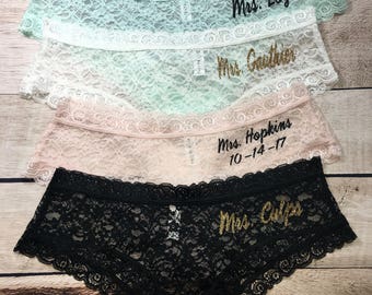 Bride Underwear, Personalized Underwear, Bride gift, Wedding Lingerie, Bridal Shower, Personalized Panties, Something new, Anniversary