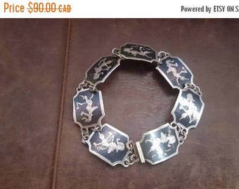 ON SALE Vintage Siam Sterling Silver Bracelet