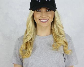 Alpha Phi Dad Baseball Hat in Black