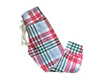 christmas plaid joggers