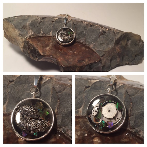 25mm Ammonite, Steampunk Style Pendant by PureStephanie steampunk buy now online