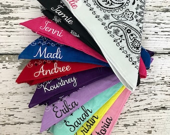 Personalized Bandana // Custom Bandana // Team Bandanas // Group Bandanas // Party Bandanas