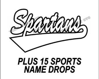 Spartans Swoosh Download Files - SVG, DXF, EPS, Silhouette Studio, Vinyl Cutting Files, Digital Cut Files - Use with Cricut and Silhouette