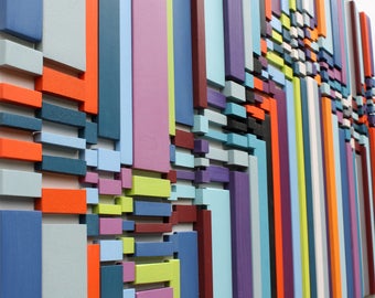 Large Wall Art | Wood Wall Art | 'Fragment Break' | Sculpture | Abstract Art | Wall Art |