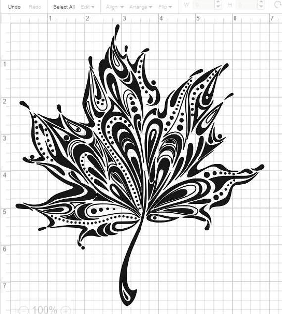 Download Mandala Style Fall Maple Leaf SVG PDF EPS Dxf & Studio 3 Cut