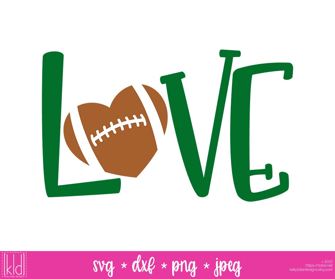 Download Football Love svg Football Heart svg Love Football svg